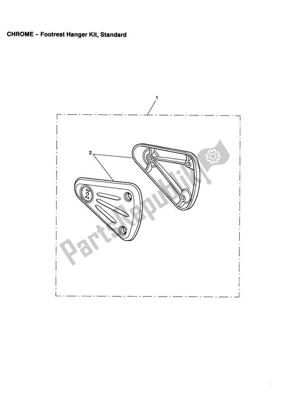 Wszystkie części do Footrest Hanger Kit, Standard Triumph America Carburettor 790 2002 - 2007